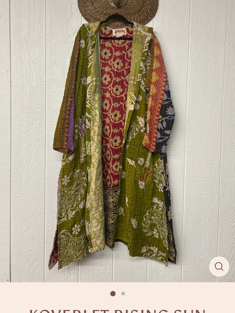 Kantha Bae Koverlet Rising Sun Olive Coat